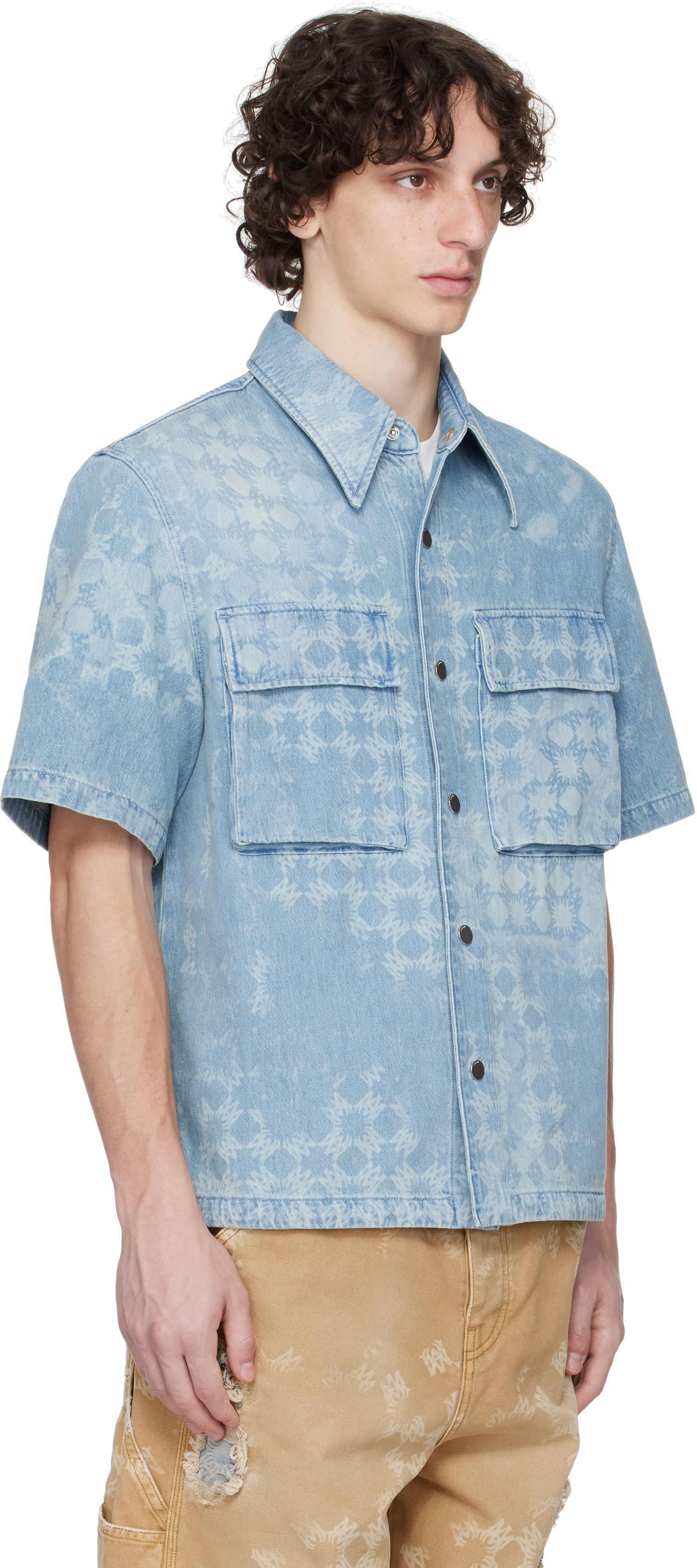 Skjorte AMIRI AMIRI MA Quad Denim Shirt Blå | AMDNIR1040, 1