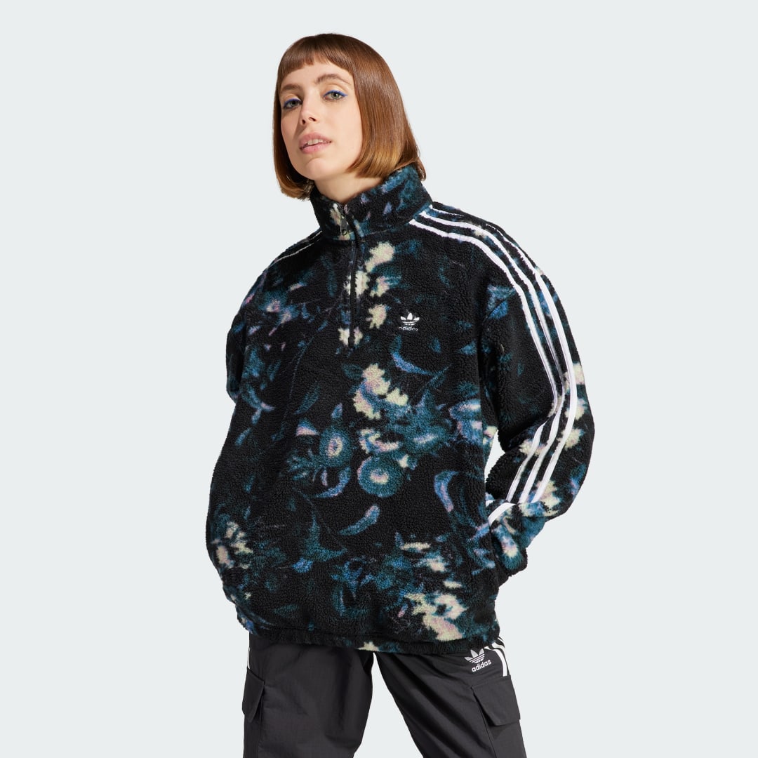 Jakke adidas Originals Allover Print Flower Fleece Jacket Flerfarvet | II8451, 0