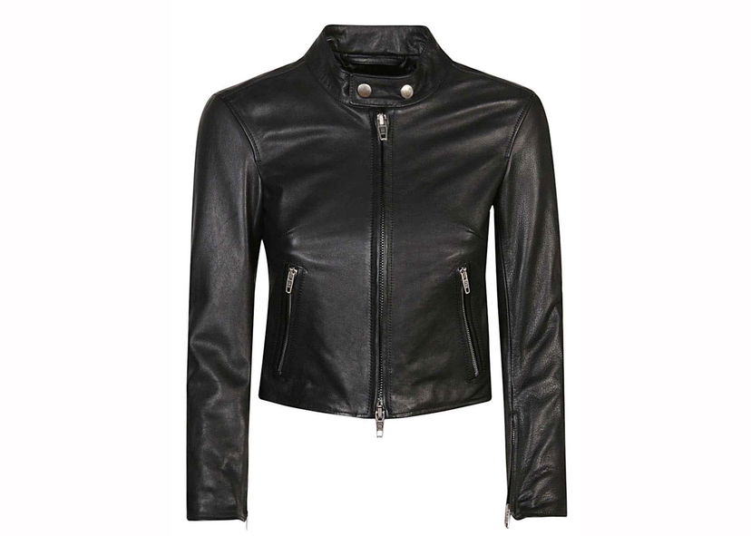 Jakke Balenciaga Leather Jacket Black Sort | 775707TOS081000