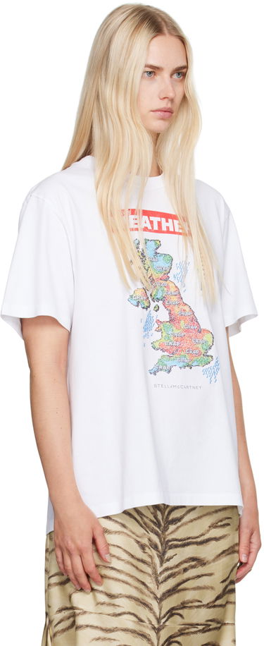 T-shirt Stella McCartney Stella McCartney 'Weather' Graphic Print T-Shirt Hvid | 6J01583SPZ20, 1