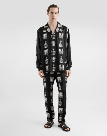 Pyjamas Dolce & Gabbana Silk Pajama Pants With Whiskey Print Sort | GVCRATHI1V0HN5IA, 1