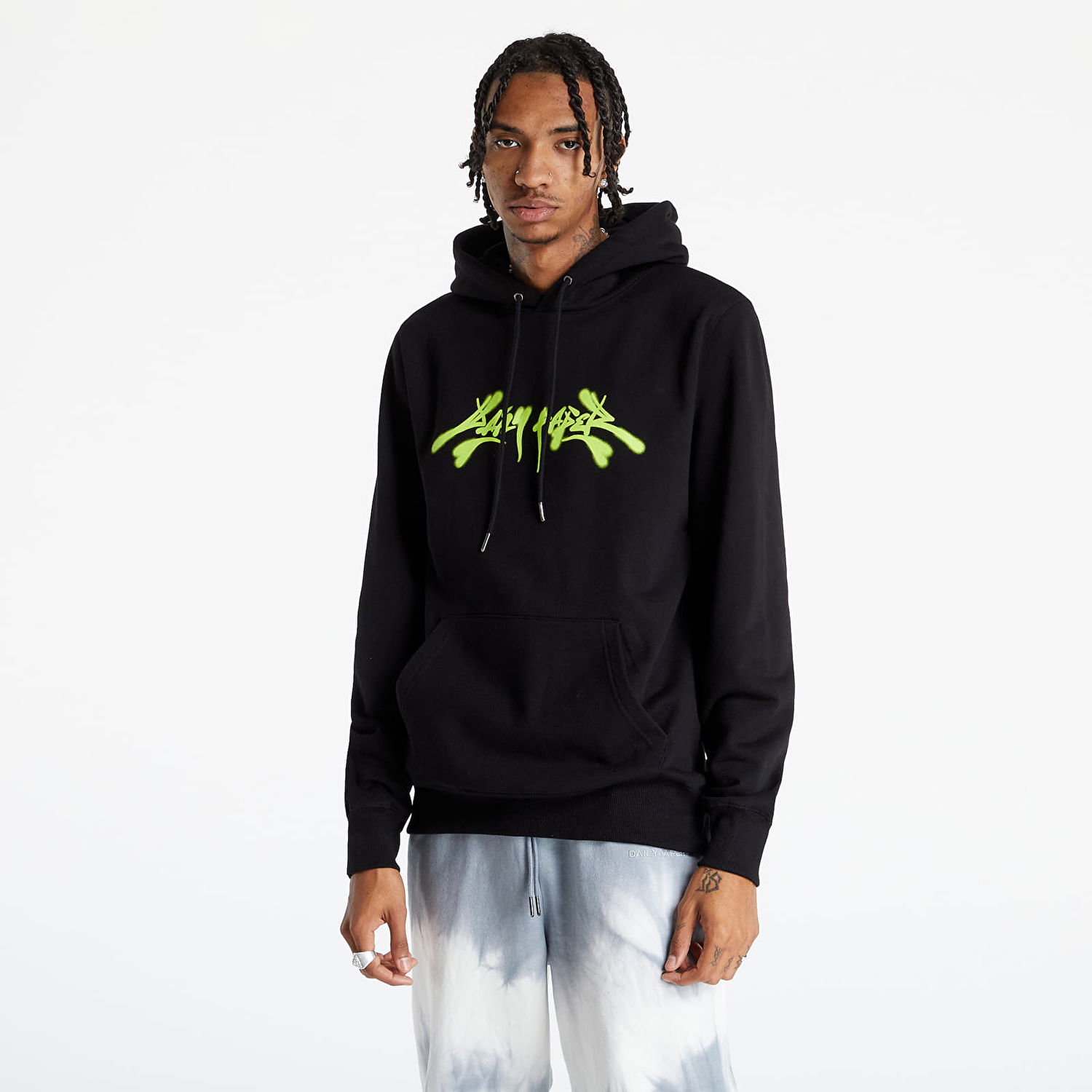 Sweatshirt DAILY PAPER Lyell Hoodie Sort | 2121008, 0