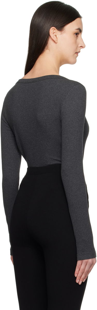 Krop TOTEME TOTEME Classic Rib Long Sleeve T-Shirt Grå | 251-WRT1060-FB0246, 2