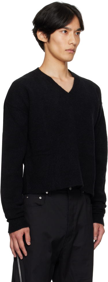 Sweater Rick Owens Rick Owens Concordians Tommy V-Neck Sweater Sort | RU02E1650 KWP, 1