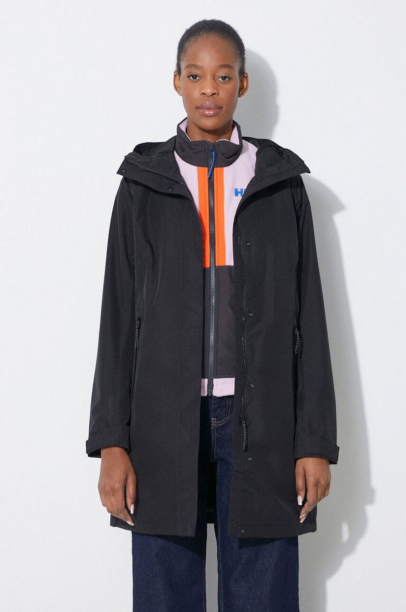 Regnfrakke Helly Hansen Long Raincoat Sort | 54075