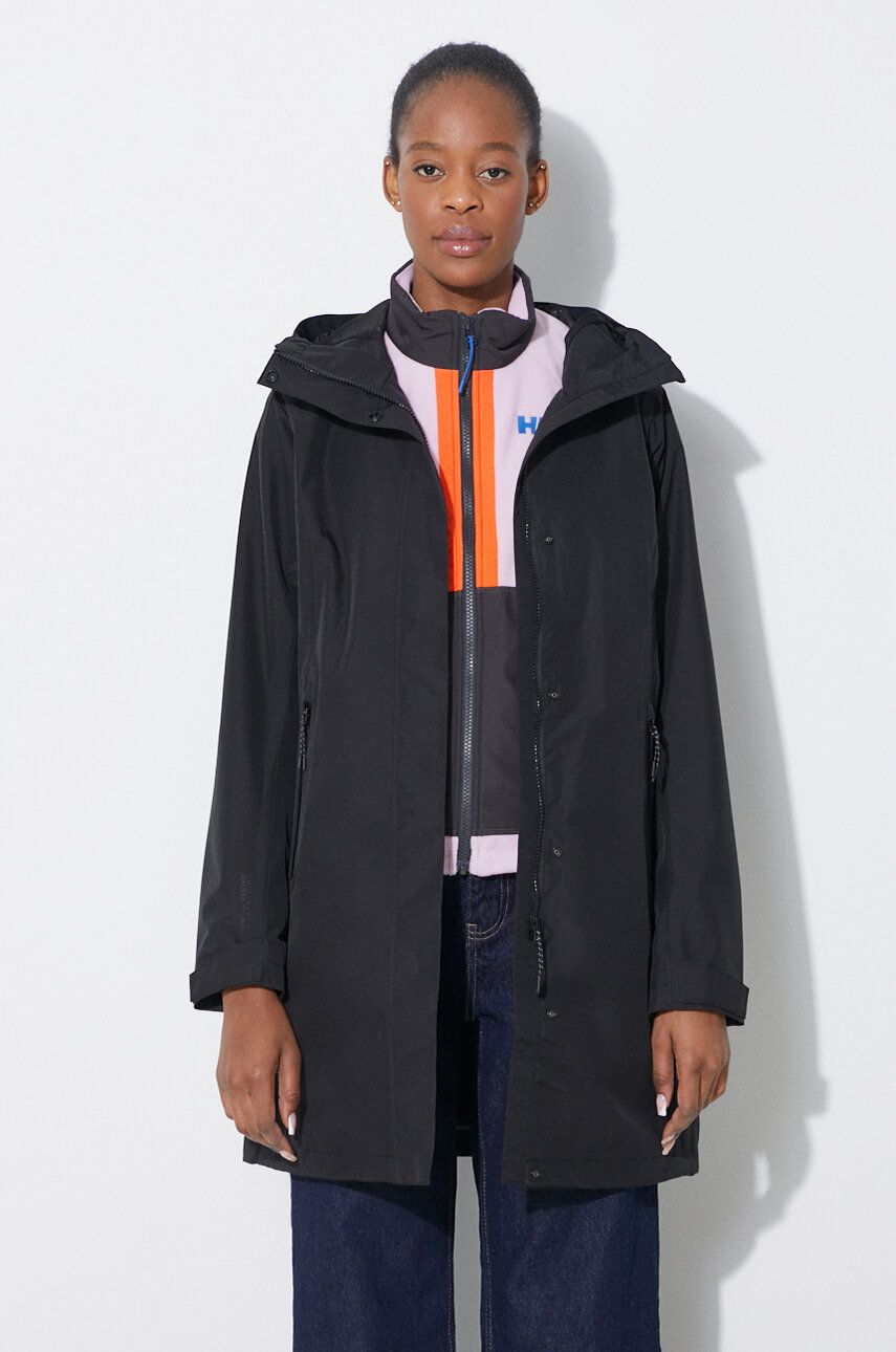 Regnfrakke Helly Hansen Long Raincoat Sort | 54075, 0
