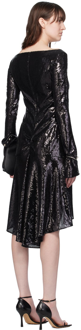 Kjole Courrèges Women's Sequin Ellipse Midi Dress Sort | 224CRO427PAI001, 2