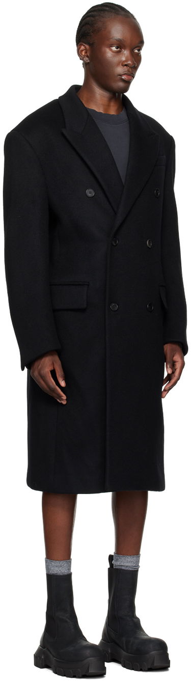 Frakker We11done Double-Breasted Wool Coat Sort | WD-CT2-24-068-M-BK, 3