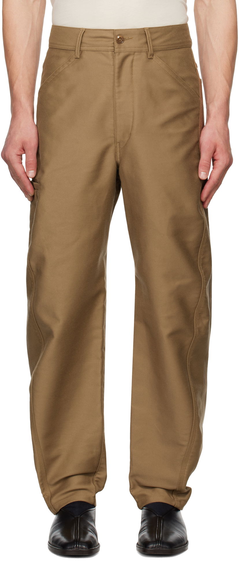 Cargo bukser LEMAIRE LEMAIRE Twisted Workwear Trousers Brun | PA1161 LF1300