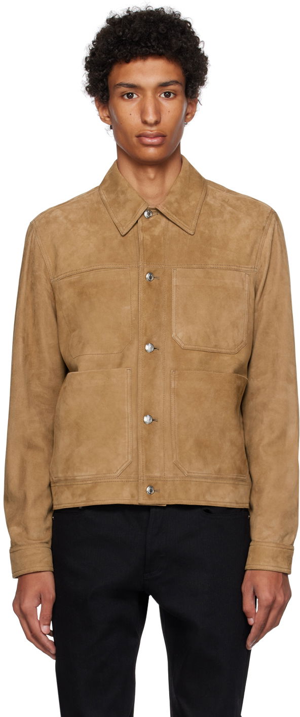 Jakke Paul Smith Paul Smith Suede Trucker Jacket Brun | M1R-374Y-L00040