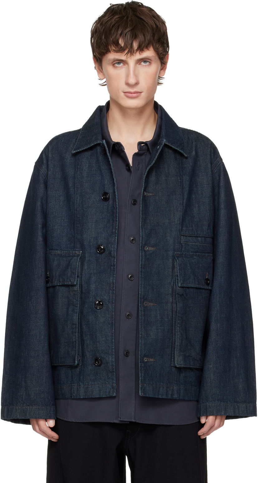 Jakke LEMAIRE Boxy Denim Jacket Blå | OW1198 LD1056