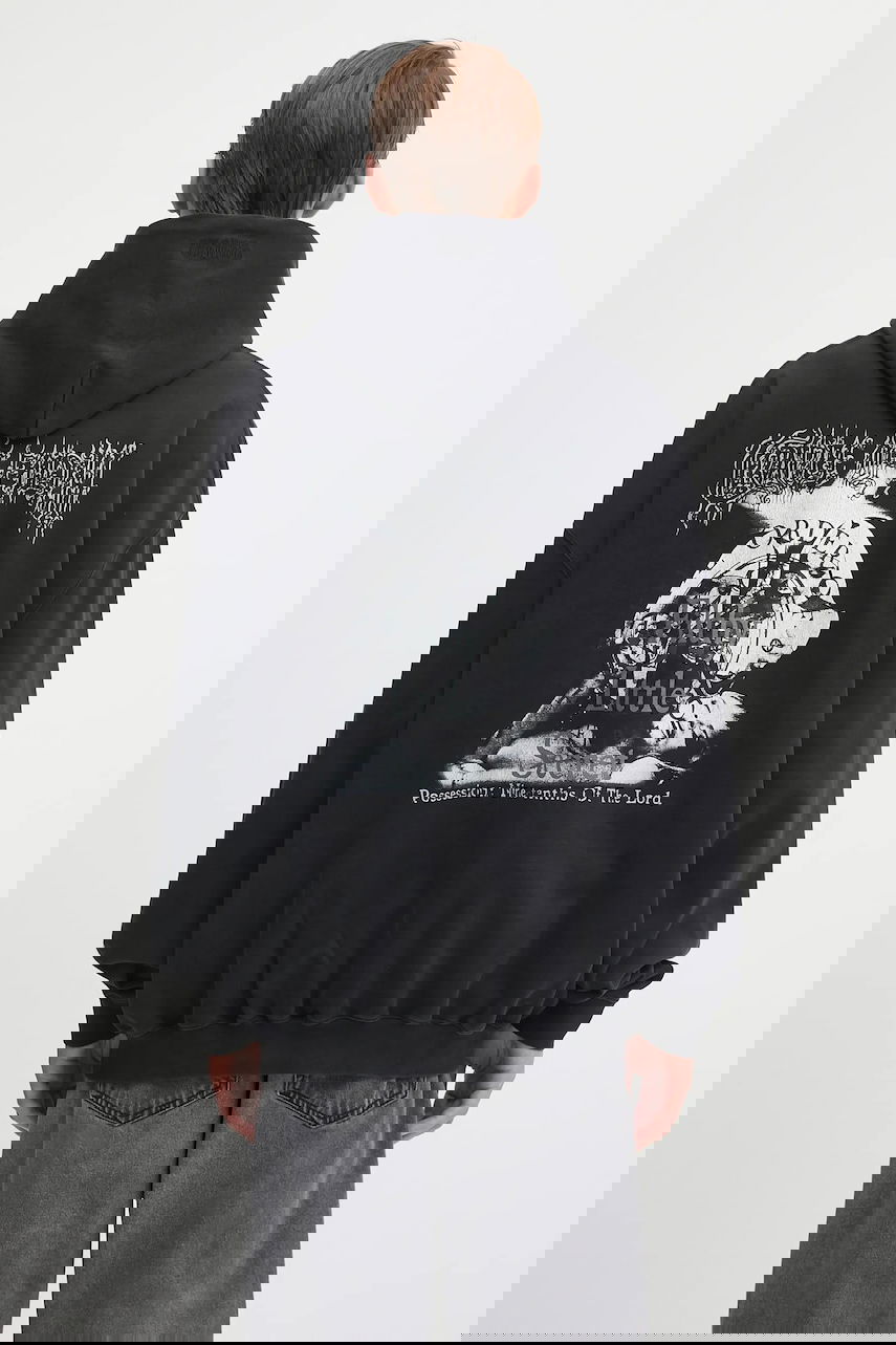 Sweatshirt VETEMENTS Cotton Cradle of Filth Filthy Secret Oversized Printed Hoodie Sort | UCF76HD600B, 1