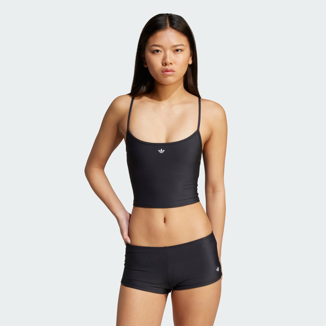 Badetøj adidas Performance Essentials Swim Crop Tank Top Sort | JG1016, 0
