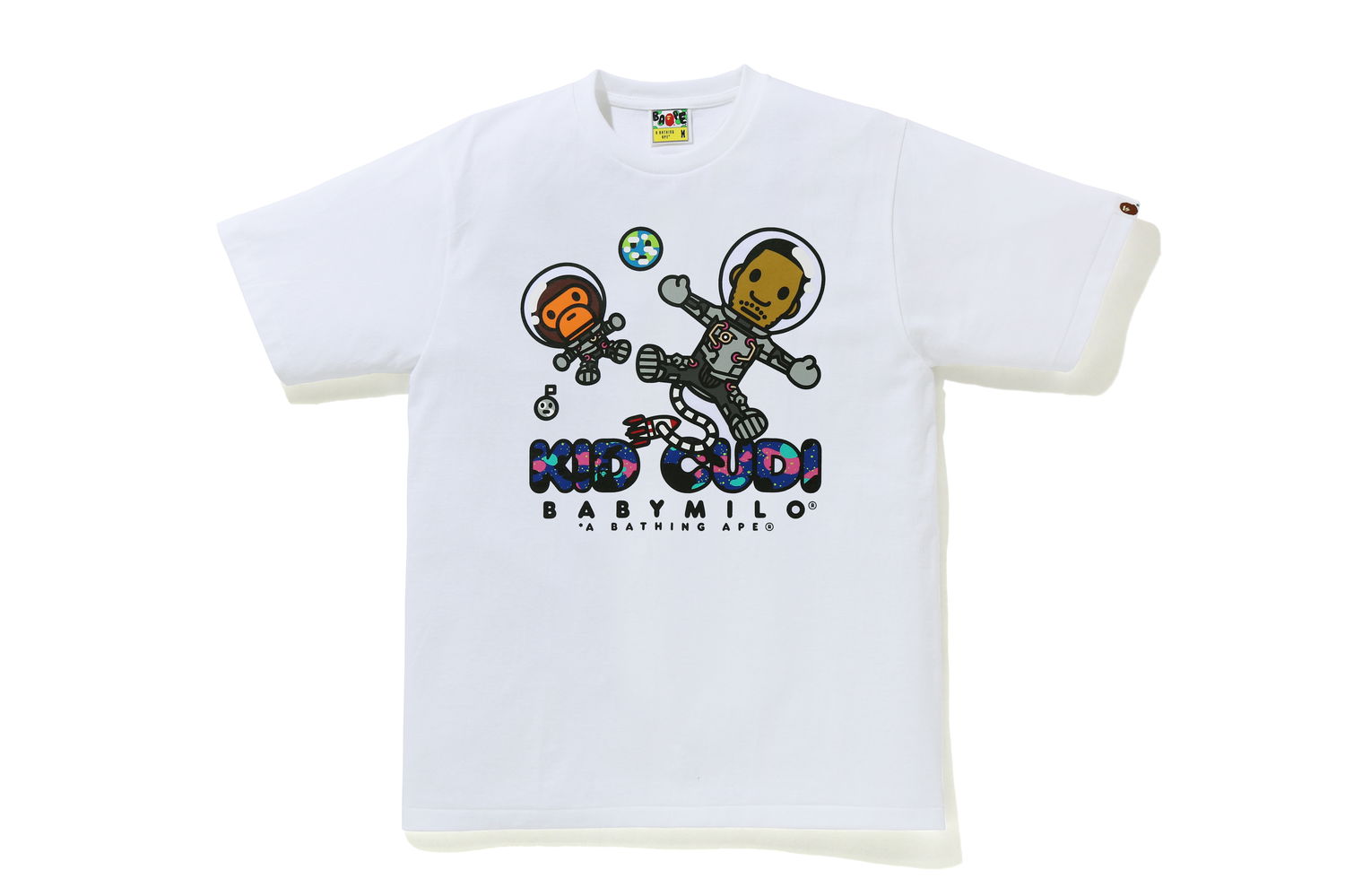 T-shirt BAPE Kid Cudi x Baby Milo Moon Man Tee Hvid | 002TEG731901XBLK, 0