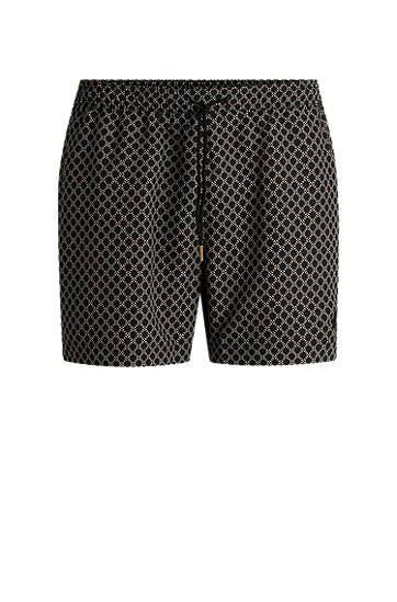 Shorts BOSS All-Over Print Drawstring Swim Shorts Sort | 50518968