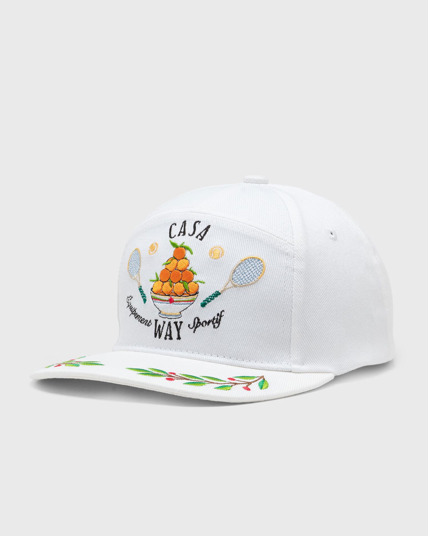 Kasket Casablanca CASA WAY LAUREL EMBROIDERED CAP Hvid | APS24-HAT-008-01, 0
