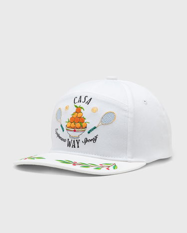 Kasket Casablanca CASA WAY LAUREL EMBROIDERED CAP Hvid | APS24-HAT-008-01, 0