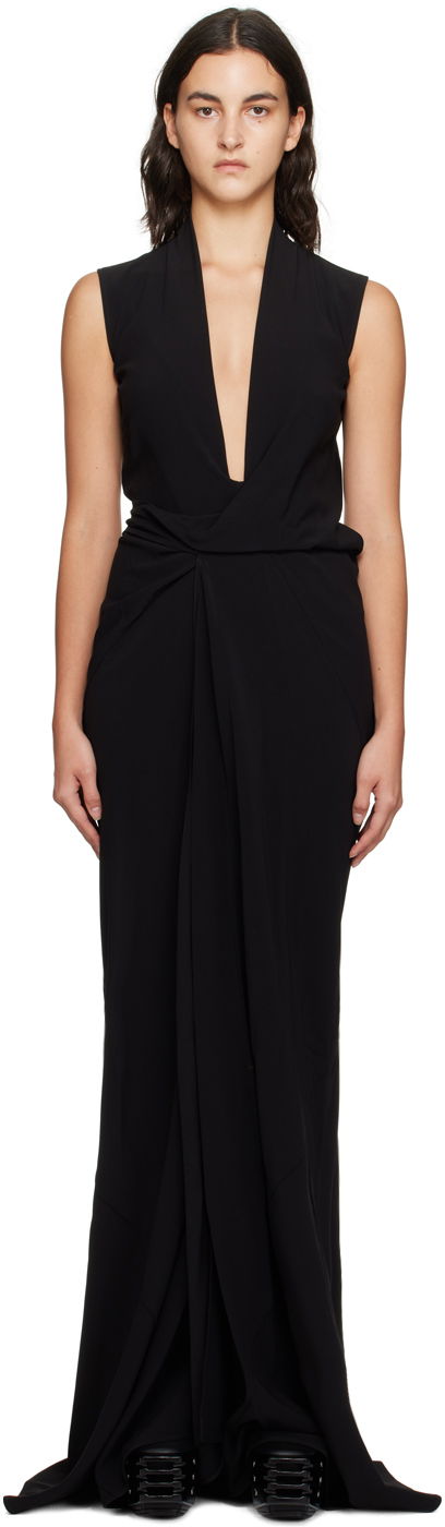 Kjole Rick Owens SL Maxi Dress Sort | RP02C1575 HY, 0
