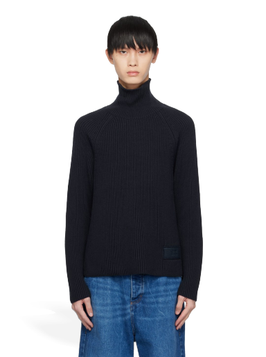 Sweater AMI Rib Turtleneck Mørkeblå | HKS424.KN0031