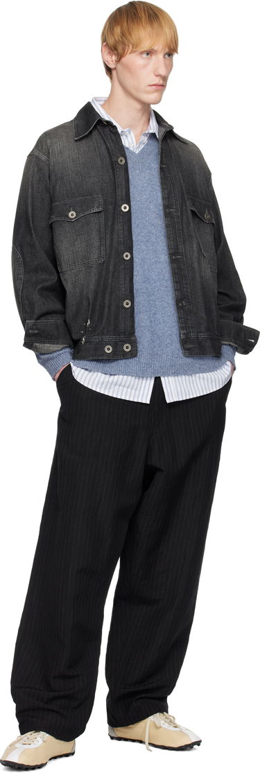 Jakke Maison Margiela Maison Margiela Distressed Denim Jacket Sort | S50AM0649 M30025, 3