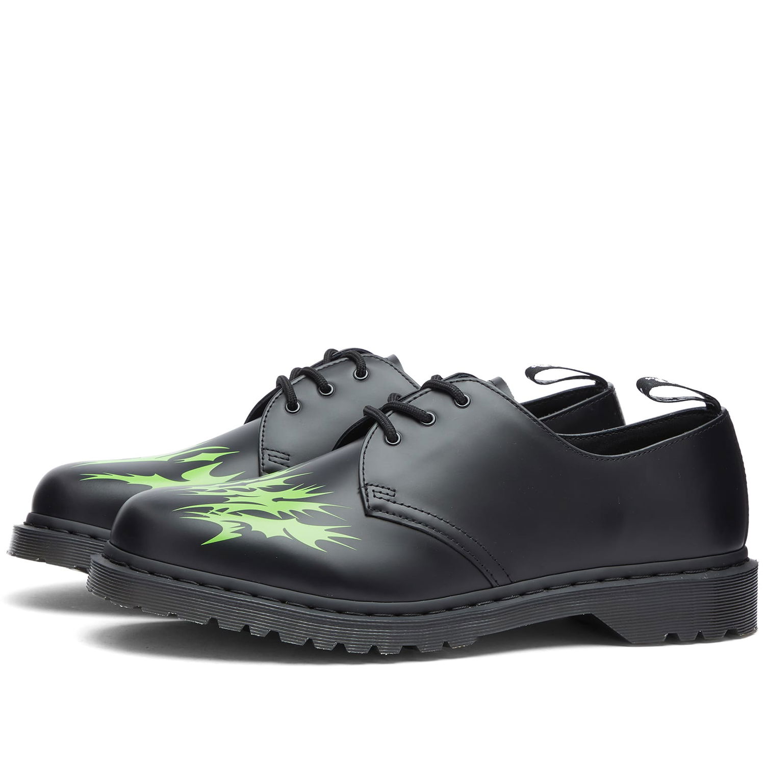 Sneakers og sko Dr. Martens x NTS Radio 1461 Black/Bright Green Smooth Sort | 31512128, 0