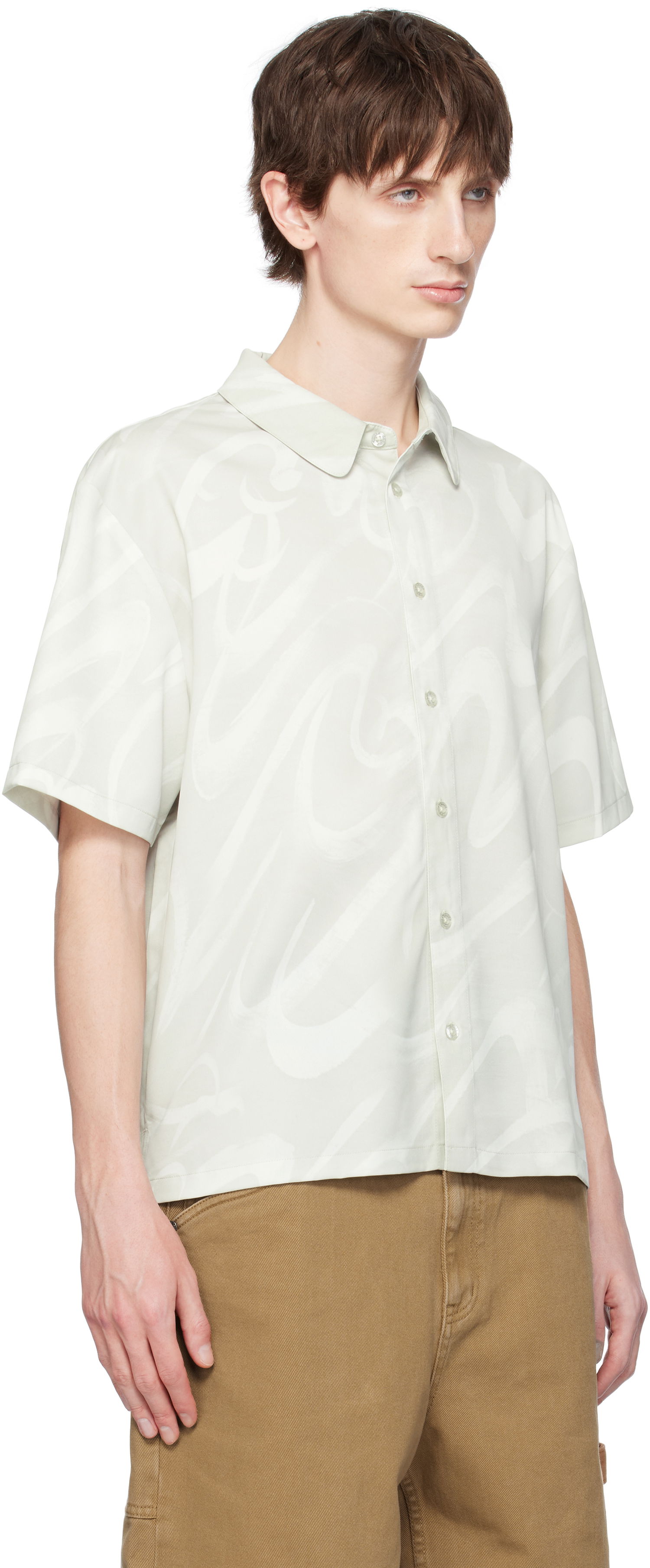Skjorte Dime Dime Chilling Satin Shirt Grøn | DIMESP259CRE, 1