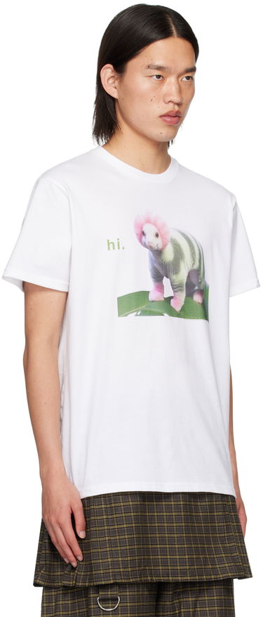 T-shirt Collina Strada Collina Strada 'Hi.' Graphic T-Shirt Hvid | XX3203, 1