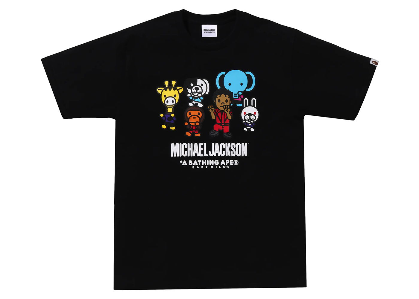 T-shirt BAPE BAPE x Michael Jackson Baby Milo Tee Black Sort | 2J73-110-901, 0