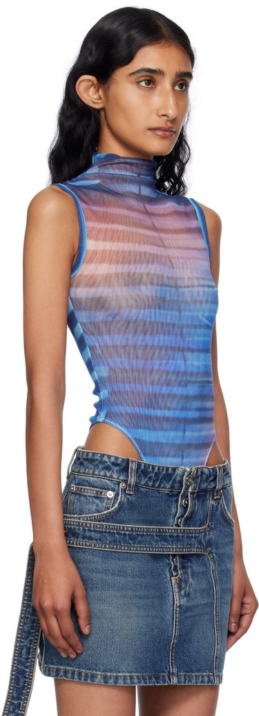Krop Jean Paul Gaultier Jean Paul Gaultier High Neck Printed Bodysuit Blå | 25/03-W-TO331-M005P-565034, 1