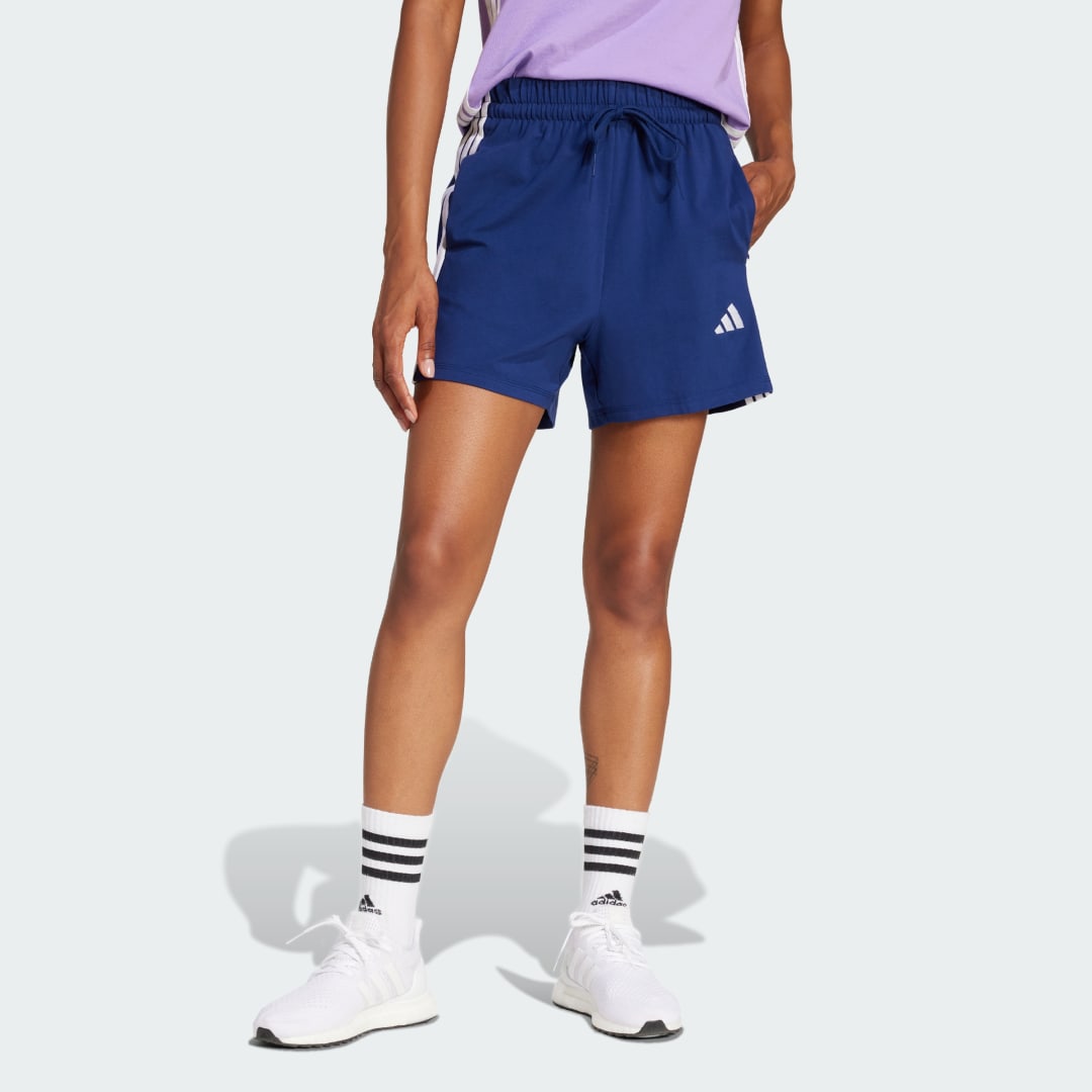 Shorts adidas Performance Cotton Shorts with Side Stripes Blå | JD0913, 0