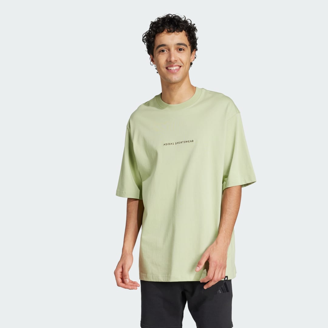 T-shirt adidas Performance Codes Doodle Camp Graphic Tee Grøn | JJ3970, 0