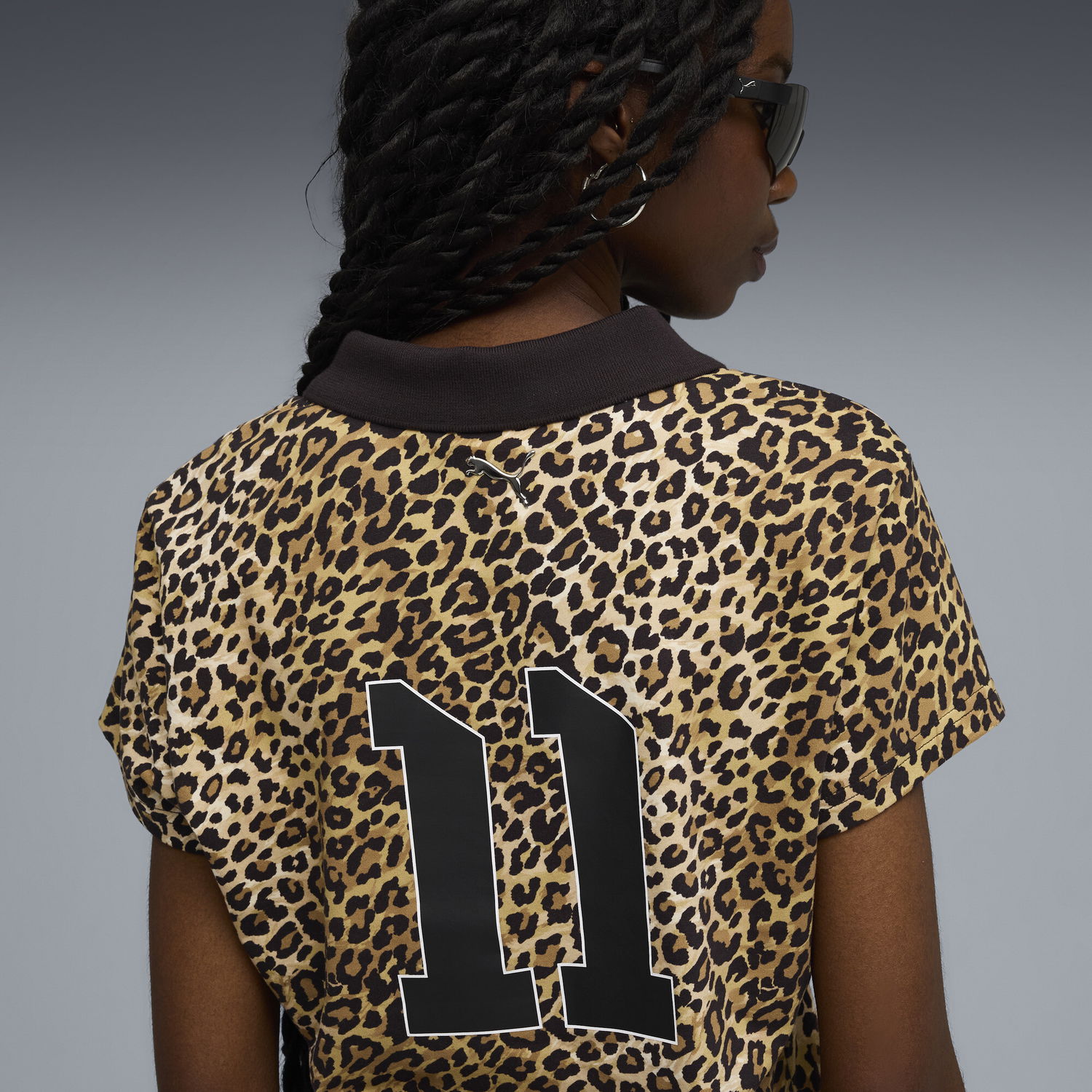 Polo skjorte Puma A$AP ROCKY Baby Leopard Print Cropped Polo T-shirt Flerfarvet | 636099_05, 1