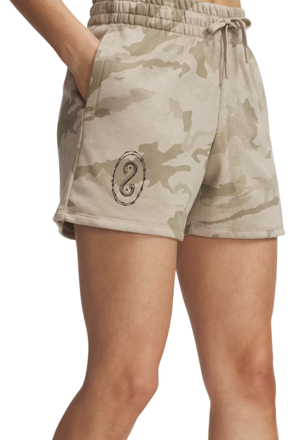 Shorts Under Armour Project Rock Terry Shorts Beige | 1389713-299