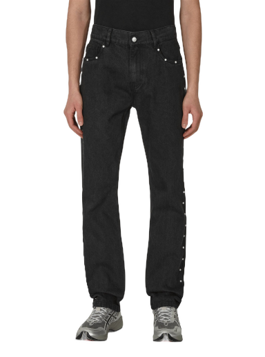 Jeans Pleasures Bling 5 Pocket Denim Pants Sort | P22W033 BLACK