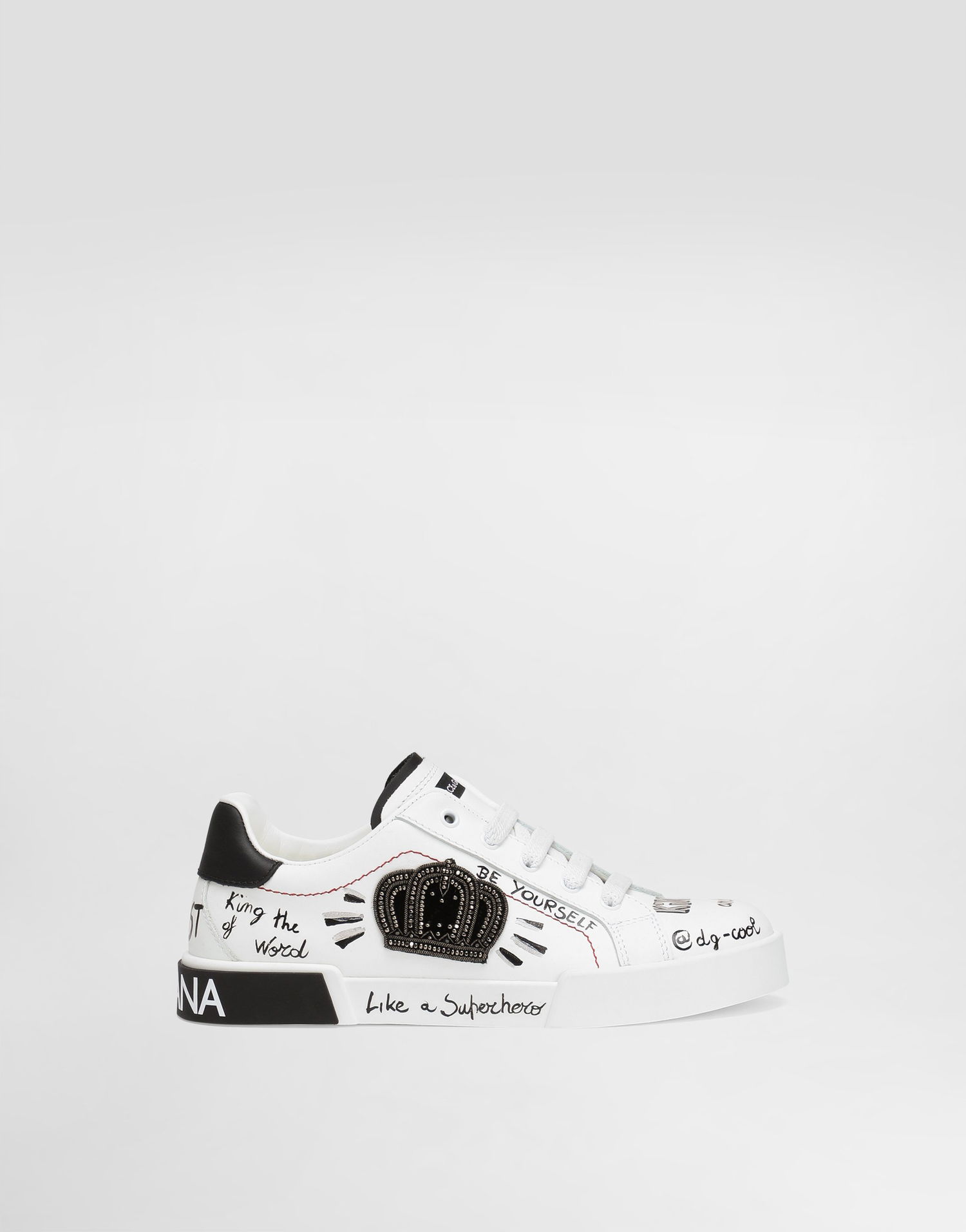 Sneakers og sko Dolce & Gabbana Dolce & Gabbana Portofino Light Printed Calfskin Hvid | DA5312A3A17HWF57, 0