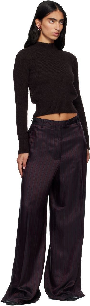 Bukser Dries Van Noten Dries Van Noten Striped Wide Leg Trousers Bourgogne | 252-010946-2267, 3