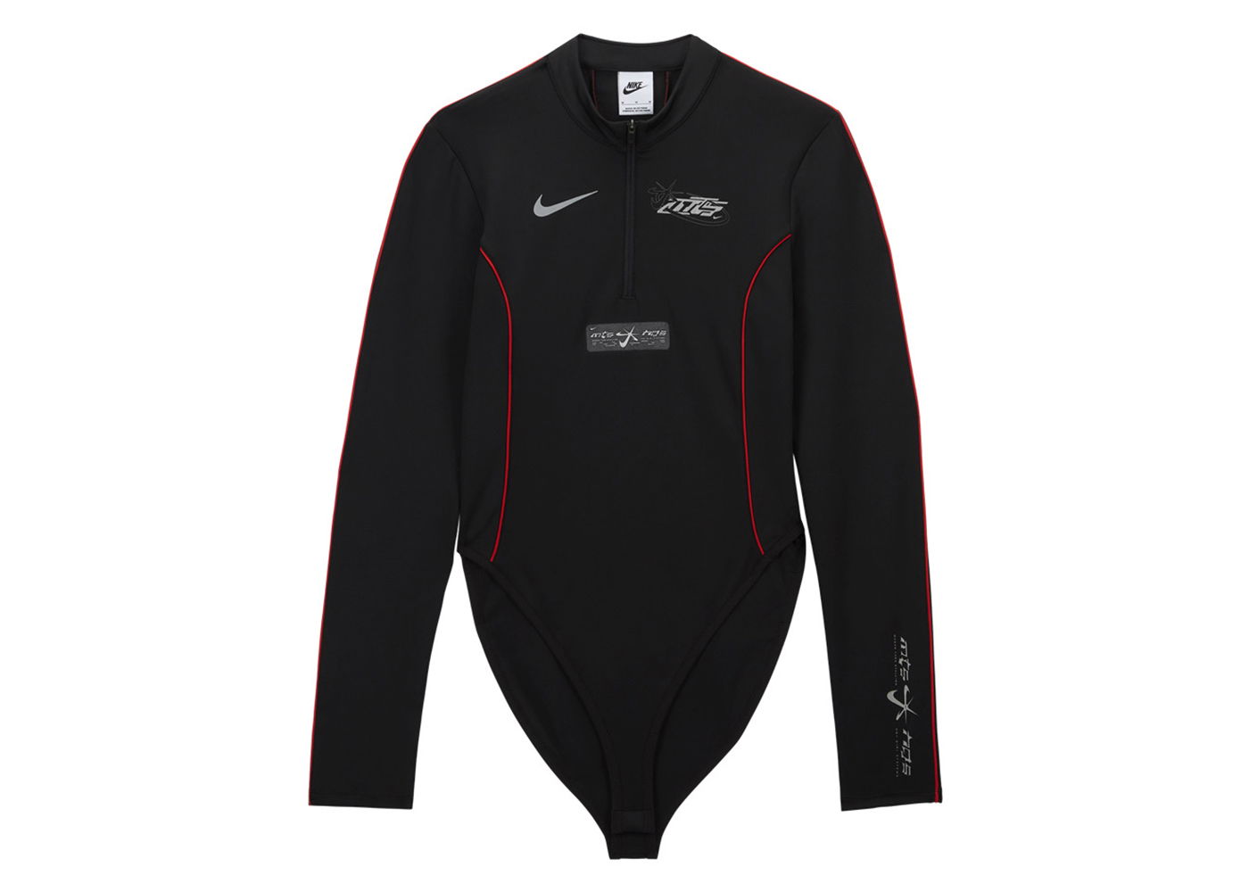 Krop Nike Long-Sleeve Bodysuit Sort | FZ0469-010, 0