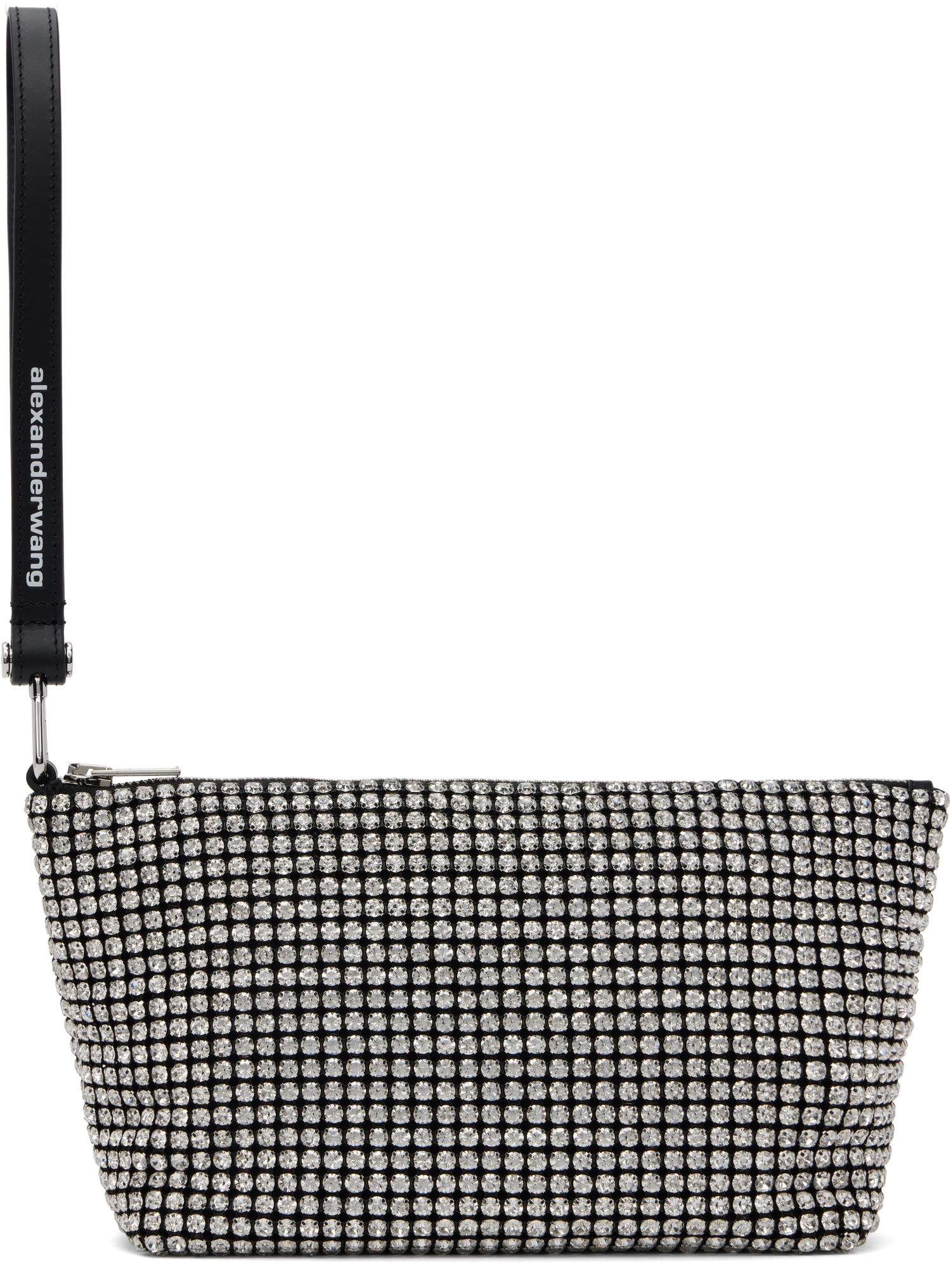Håndtaske Alexander Wang Alexander Wang Heiress Crystal-Embellished Wristlet Pouch Sort | 70424N13M, 0