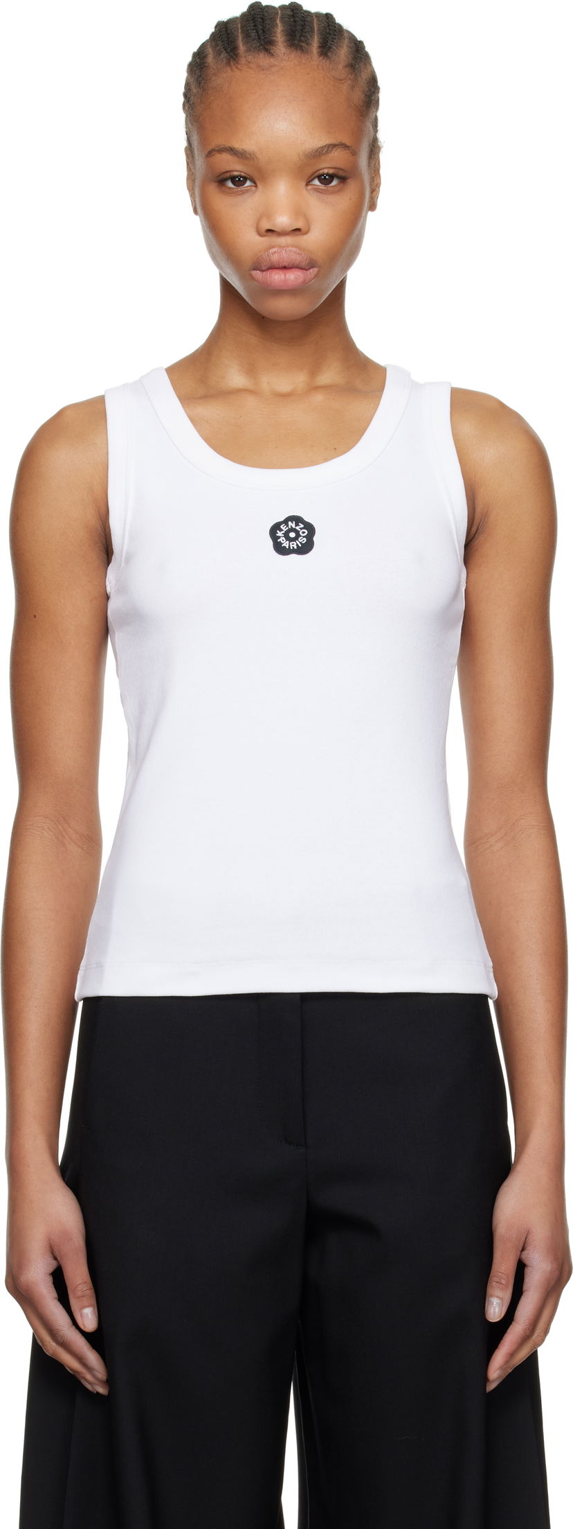 Tanktop KENZO Kenzo Paris 'Boke Flower 2.0' Rib Tank Top Hvid | FF52TO7384SJ