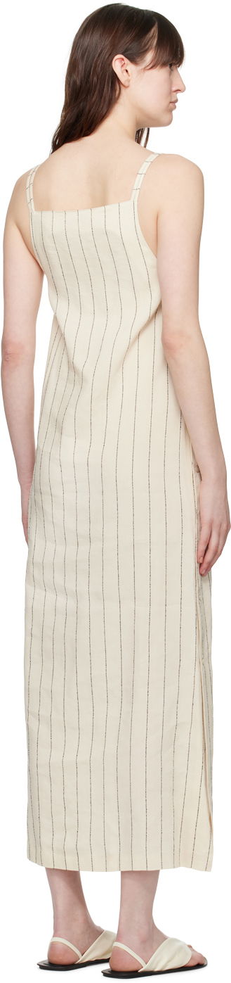 Kjole Loulou de Saison Loulou de Saison Etta Striped Midi Dress Beige | ETTA, 2
