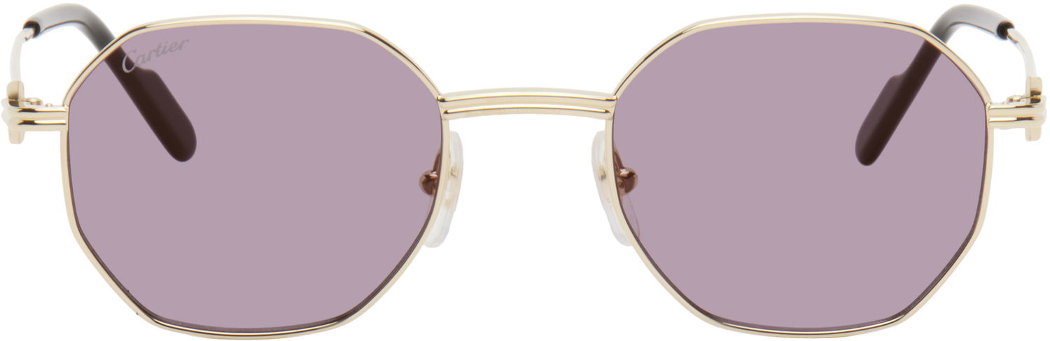 Solbriller Cartier 'Première de ' Sunglasses Metalisk | CT0500S-004, 0