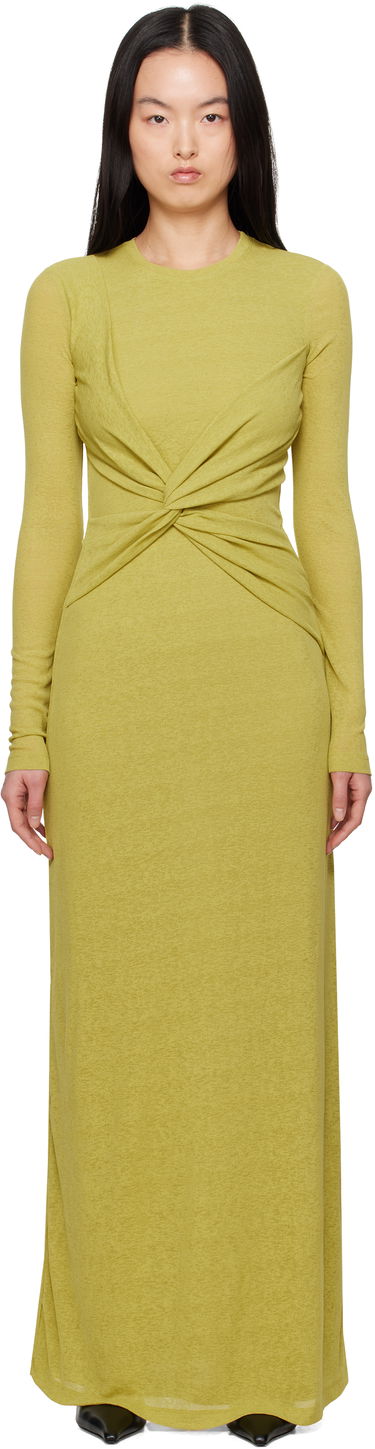 Kjole Nanushka Nanushka Rozal Twist Front Maxi Dress Grøn | NW25RSDR16464, 0