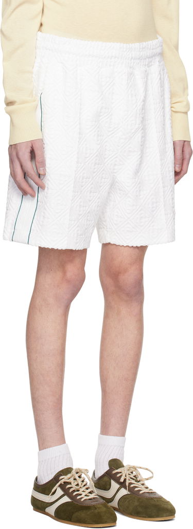 Shorts Casablanca Jacquard Monogram Towelling Shorts Hvid | MPS25-JTR-223-01, 1