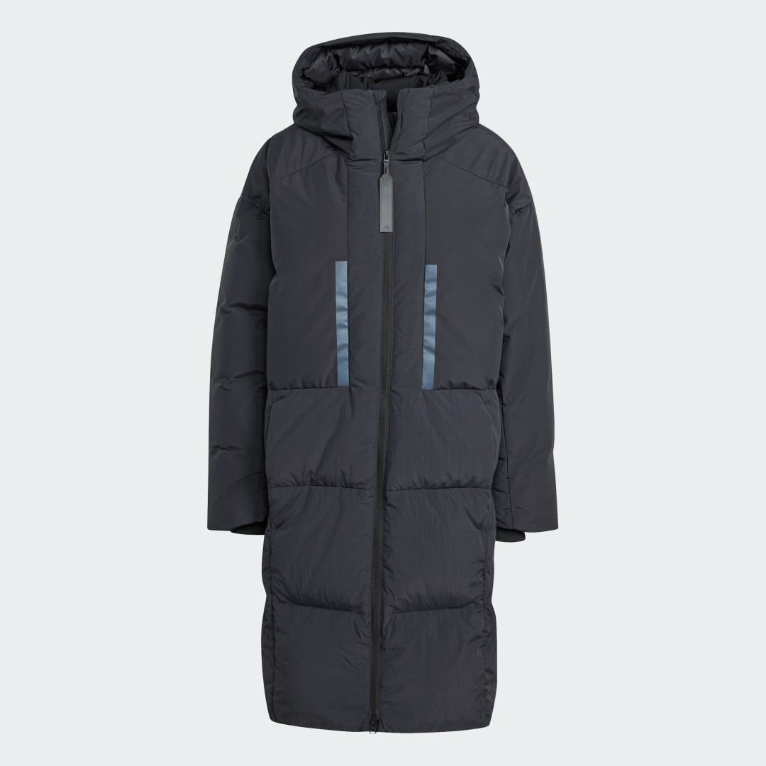 Puffer jakke adidas Performance Long Down Parka Sort | IS9050, 1