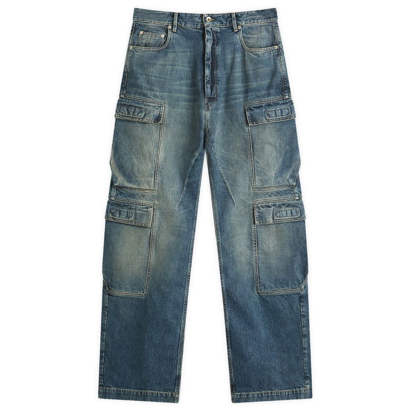 Cargo bukser Rick Owens Rick Owens DRKSHDW Double Cargo Jeans 25" Blå | DS01E3308-DWB-06