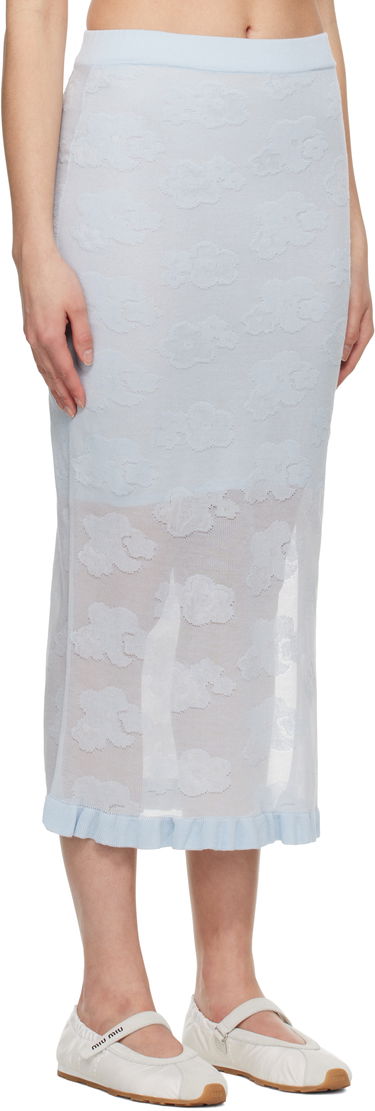 Nederdel Cecilie Bahnsen Cecilie Bahnsen Pegonia Midi Knit Skirt Blå | 1.25KNI50005 PEGONIA SKIRT, 1