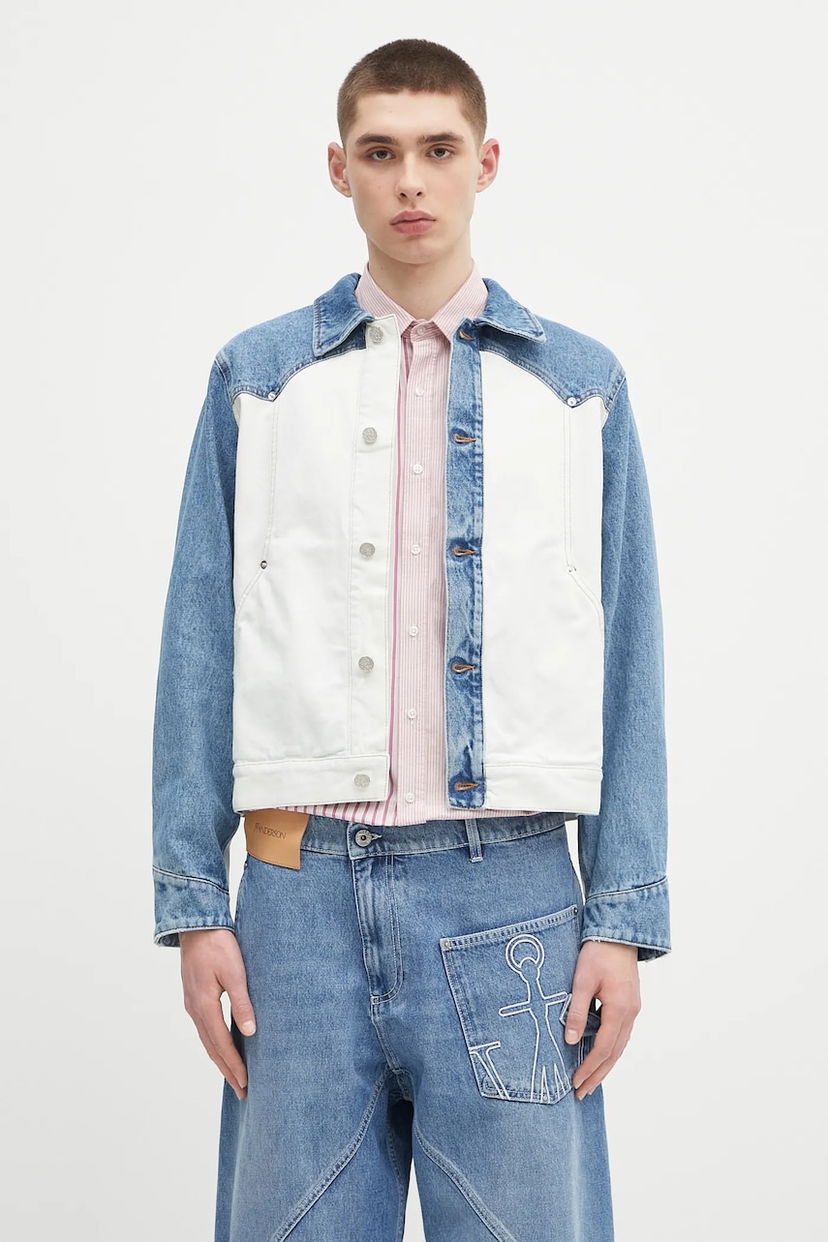Jakke Aries Aries Patchwork Western Carpenter Jacket Blå | AR7030503