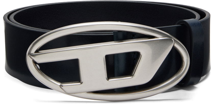 Bælter Diesel B-1dr Leather Belt with oval D-logo buckle Mørkeblå | X08516-PR666-T6083