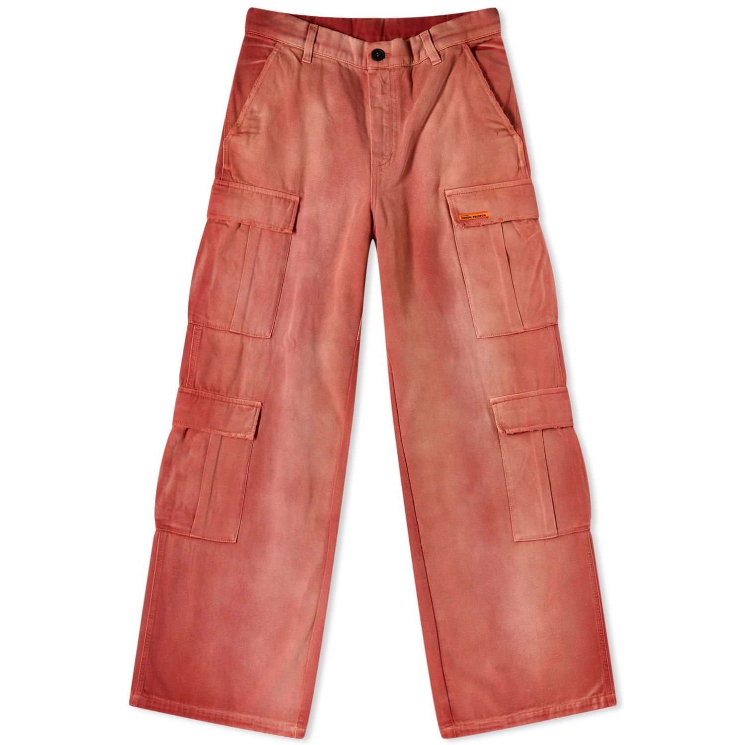 Cargo bukser HERON PRESTON Distressed Canvas Cargo Rød | HWCF008F23FAB0022500, 0