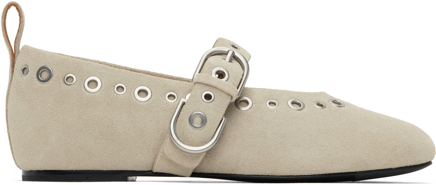 Tøj rag & bone rag & bone Spire Mary Jane Ballerina Flats Beige | WFF24HF1008SU08, 0